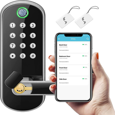 قفل درب اثر انگشتی ضد آب Tuya Wifi Remote Control Code Smart