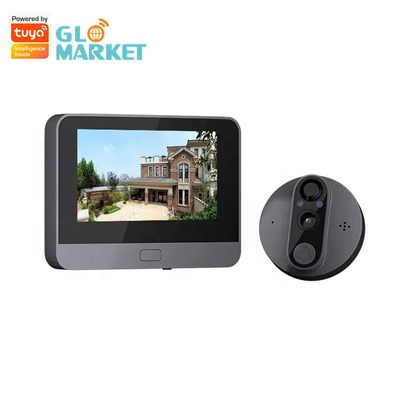 Glomarket Hot Selling دوربین دوربین دیجیتال درب دیجیتال هوشمند Tuya تلفن کنترل برنامه زنگ درب تشخیص حرکت صفحه نمایش 4.3 اینچی