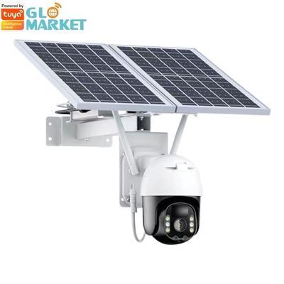 دوربین خورشیدی هوشمند Wifi Glomarket 20 وات نظارت بر فضای باز PTZ با پنل های خورشیدی وای فای بی سیم دوربین امنیتی کم مصرف