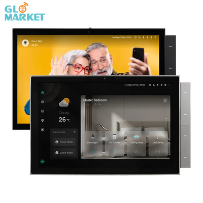 گلومارکت تویا صفحه کنترل خانه هوشمند 10 اینچ صفحه نمایش BLE Zigbee Gateway ساختمان اینترکوم سازگار