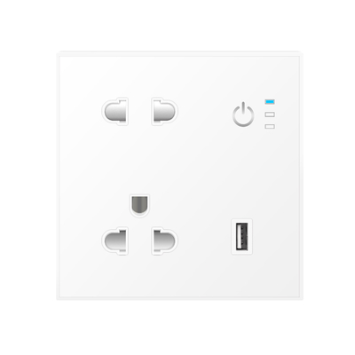 PC Fireproof 13A Smart Plug Alexa Tuya Wall Socket Security Home Smart