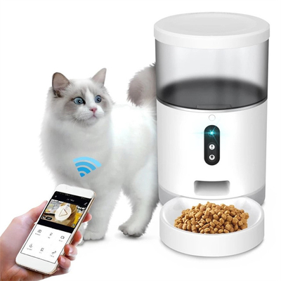 240V 4L Tuya تغذیه حیوانات خانگی هوشمند تغذیه گربه اتوماتیک با دوربین