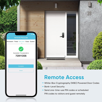 قفل درب اثر انگشتی ضد آب Tuya Wifi Remote Control Code Smart