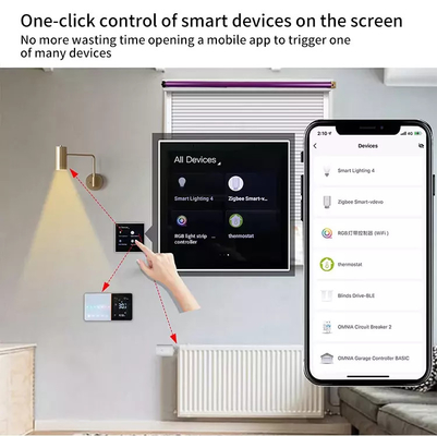 صفحه نمایش مرکزی 4 اینچی Smart Zigbee Gateway Screen Tuya Control