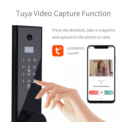 کارت دیجیتالی قفل درب هوشمند Tuya Smart WiFi اثر انگشت چهره
