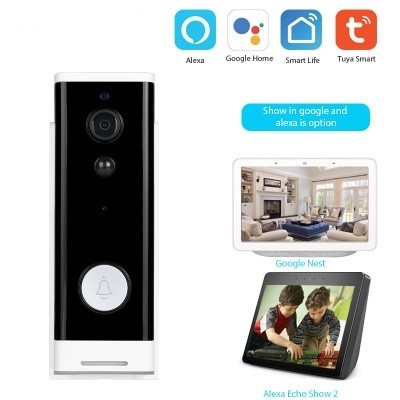 فیلم خانگی Tuya دوربین زنگ درب هوشمند Wifi 1080P HD PIR تشخیص حرکت