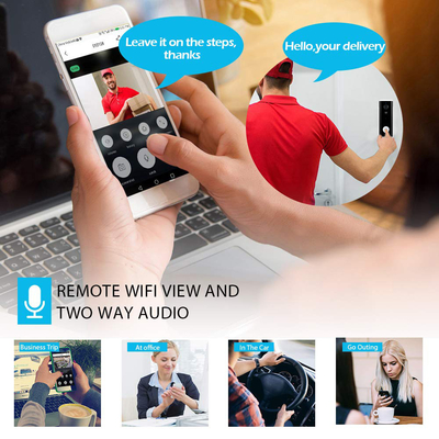 فیلم خانگی Tuya دوربین زنگ درب هوشمند Wifi 1080P HD PIR تشخیص حرکت