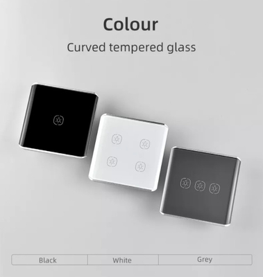 سوئیچ وای فای سطح خمیده Glomarket 1 Gang Tuya سوئیچ دیواری لمسی هوشمند Wifi