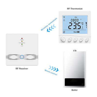 433 مگاهرتز RF ترموستات WiFi Life APP کنترل کف برقی آب گرمایش دیگ بخار گازی