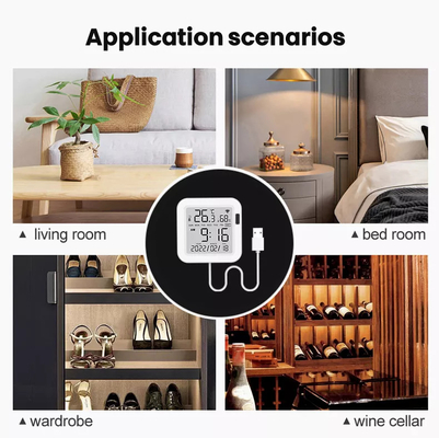 سنسور رطوبت هوشمند دماسنج خانگی Glomarket Tuya Wifi آشکارساز رطوبت سنج بی سیم