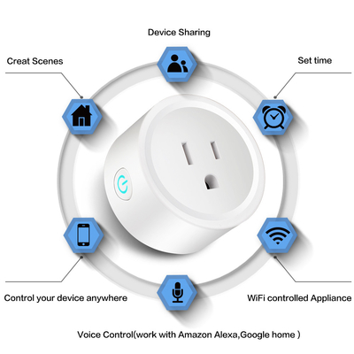 سوکت برقی هوشمند Tuya Wifi، کنترل از راه دور بی سیم 16A استاندارد ایالات متحده