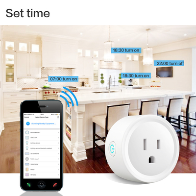 سوکت برقی هوشمند Tuya Wifi، کنترل از راه دور بی سیم 16A استاندارد ایالات متحده