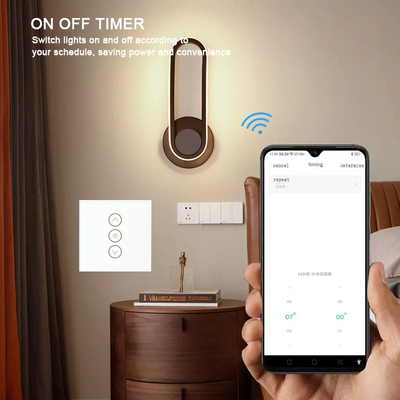 پنل شیشه ای کنترل از راه دور صدای سوئیچ دیمر هوشمند Glomarket Tuya Wifi