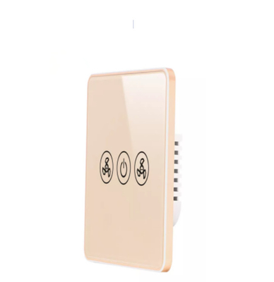 سوئیچ از راه دور فن دیواری استاندارد ایالات متحده Tuya Smart Wifi App Control Pan Glass Tempered