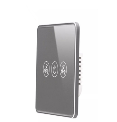 سوئیچ از راه دور فن دیواری استاندارد ایالات متحده Tuya Smart Wifi App Control Pan Glass Tempered