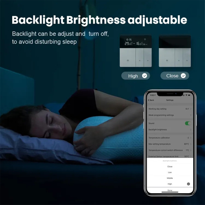 سوئیچ گرمایش کف برقی کنترل از راه دور ترموستات Wifi Tuya
