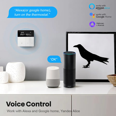 برنامه کنترل ترموستات بی سیم Wifi دیجیتال هوشمند خانه هوشمند برای گرمایش دیگ