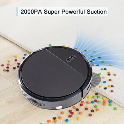 ربات پاک کننده هوشمند Wifi Tuya 2000Pa مکنده خانگی جاروبرقی جاروبرقی
