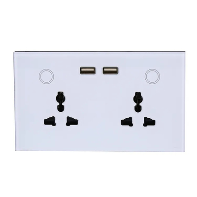 سوئیچ WiFi خانه هوشمند Tuya سوکت دو سوکت دیواری نظارت بر جریان سوکت شارژر USB