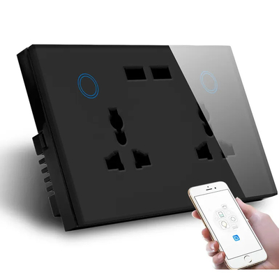 سوئیچ WiFi خانه هوشمند Tuya سوکت دو سوکت دیواری نظارت بر جریان سوکت شارژر USB