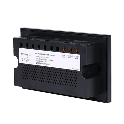 سوئیچ WiFi خانه هوشمند Tuya سوکت دو سوکت دیواری نظارت بر جریان سوکت شارژر USB