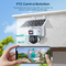 دوربین PTZ خورشیدی وای فای 4G رنگ هوشمند + IR شب دید PIR هشدارهای تشخیص انسانی