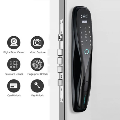 گلومارکت 3D Face WIFI هوشمند کاملا اتوماتیک قفل هوشمند اثر انگشت APP کارت کلید باز کردن قفل درب هوشمند با دوربین