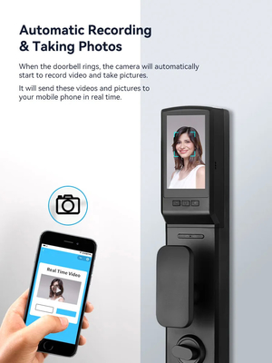 گلومارکت 3D Face WIFI هوشمند کاملا اتوماتیک قفل هوشمند اثر انگشت APP کارت کلید باز کردن قفل درب هوشمند با دوربین