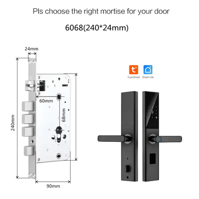 گلومارکت تویا Smart WiFi کد قفل درب دیجیتال RFID IC Card اپلیکیشن تلفن هوشمند باز کردن قفل هوشمند اثر انگشت بیومتریک