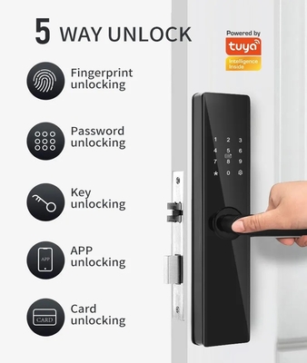 گلومارکت تویا TTlock اثر انگشت رمز عبور دیجیتالی آپارتمان اتاق خانه Cerraduras Inteligentes امنیت قفل درب چوبی هوشمند
