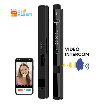 گلومارکت تویا 3d Face Cerradura Inteligente اتوماتیک الکتریکی دوربین وای فای اثر انگشت دیجیتال قفل درب هوشمند