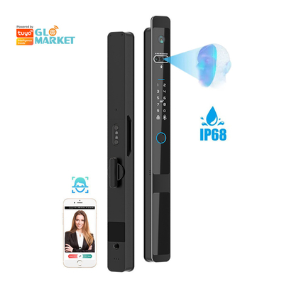 گلومارکت تویا 3d Face Cerradura Inteligente اتوماتیک الکتریکی دوربین وای فای اثر انگشت دیجیتال قفل درب هوشمند