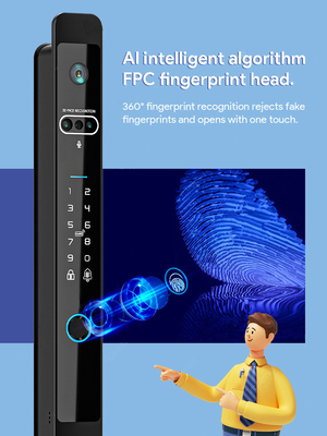 گلومارکت تویا 3d Face Cerradura Inteligente اتوماتیک الکتریکی دوربین وای فای اثر انگشت دیجیتال قفل درب هوشمند