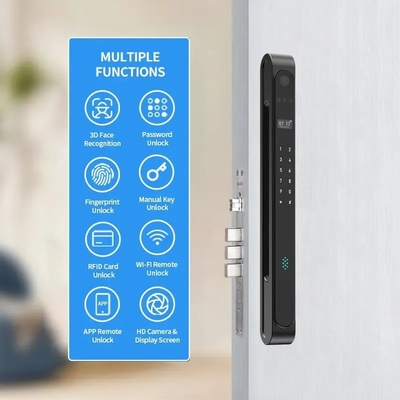 گلومارکت درب بیرونی ضد آب Ip68 قفل های هوشمند دیجیتال الکترونیک تویا اثر انگشت آلومینیوم فولاد قفل درب شیشه ای