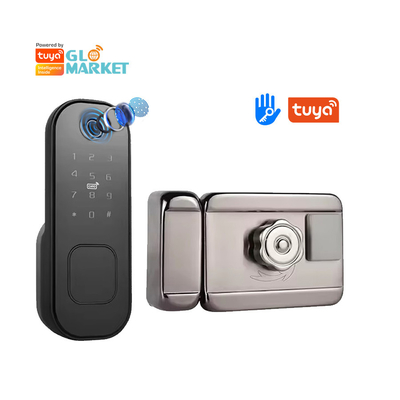 گلومارکت خانه هوشمند ضد آب قفل برقی هوشمند با APP Tuya کنترل WIFI درب درب بیرونی اثر انگشت قفل هوشمند