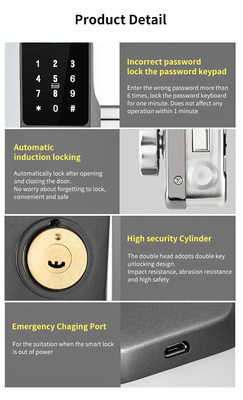 گلومارکت تویا ضد آب دیجیتال TTLock از راه دور باز کردن دو طرفه اثر انگشت قفل هوشمند