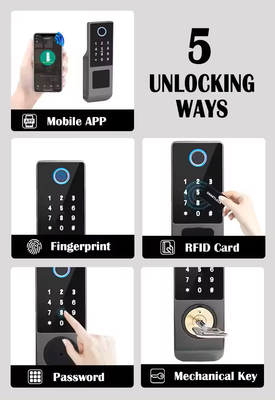 گلومارکت تویا ضد آب دیجیتال TTLock از راه دور باز کردن دو طرفه اثر انگشت قفل هوشمند