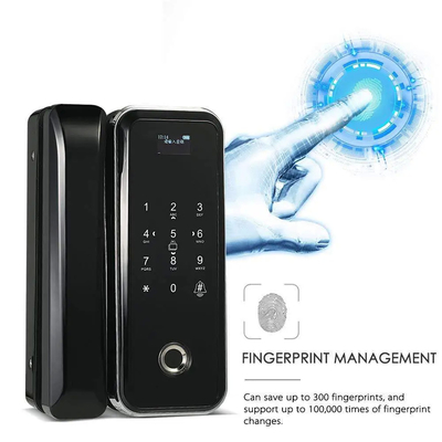 گلومارکت Smart Tuya Wifi قفل درب شیشه ای اثر انگشت کلید کلید دیجیتال رمز عبور قفل ارتباط هوشمند باز کردن از راه دور