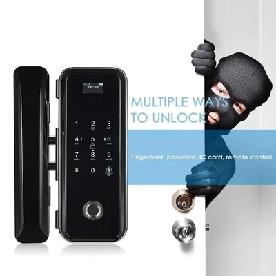 گلومارکت Smart Tuya Wifi قفل درب شیشه ای اثر انگشت کلید کلید دیجیتال رمز عبور قفل ارتباط هوشمند باز کردن از راه دور