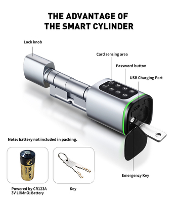 گلومارکت Tuya Ttlock Smart Digital Keyless Door Lock Cylinder Kombination Password &amp; Card قفل الکترونیک سلندر های قفل هوشمند