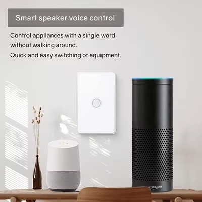 گلومارکت Tuya Zigbee/wifi EU شیشه خشکی دکمه خمیده لمسی روشنایی سوئیچ 1/2/3/4 باند Wifi Switch دیوار کار با گوگل الکسا