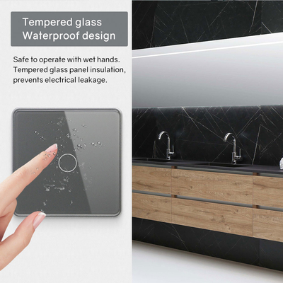 گلومارکت هوشمند اتحادیه اروپا / انگلستان 1-4Gang Switch دیوار WIFI/Zigbee Glass Panel Light Switch Tuya Smart Switch با گوگل الکسا