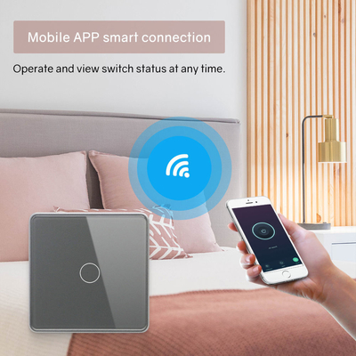 گلومارکت هوشمند اتحادیه اروپا / انگلستان 1-4Gang Switch دیوار WIFI/Zigbee Glass Panel Light Switch Tuya Smart Switch با گوگل الکسا