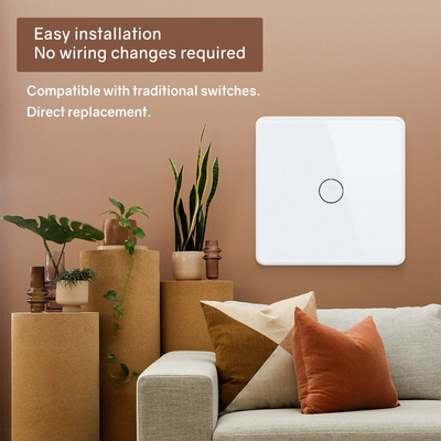 گلومارکت هوشمند اتحادیه اروپا / انگلستان 1-4Gang Switch دیوار WIFI/Zigbee Glass Panel Light Switch Tuya Smart Switch با گوگل الکسا