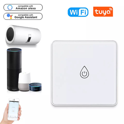 گلومارکت تویا Smart Glass Touch Button Wifi Smart Boiler Switch کنترل صوتی الکسا EU Standard سوئیچ آبگرمکن