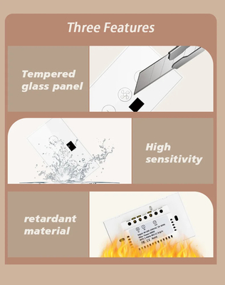 Glomarket Tuya Smart Wifi Ceiling Fan Switch Eu Standard Glass Touch Wall App کنترل از راه دور سوئیچ سرعت فن الکتریکی