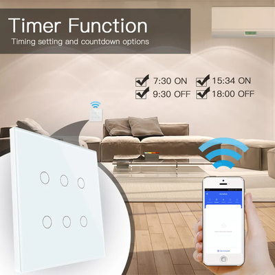 گلومارکت Smart Wifi Brazil 118*124 سوئیچ کار با گوگل الکسا دستیار تویا سوئیچ هوشمند برای خانه