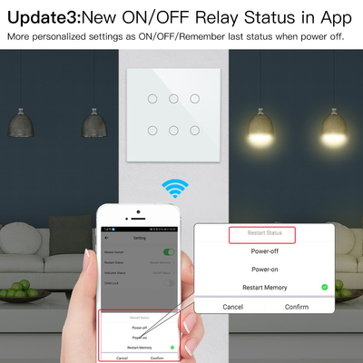 گلومارکت Smart Wifi Brazil 118*124 سوئیچ کار با گوگل الکسا دستیار تویا سوئیچ هوشمند برای خانه