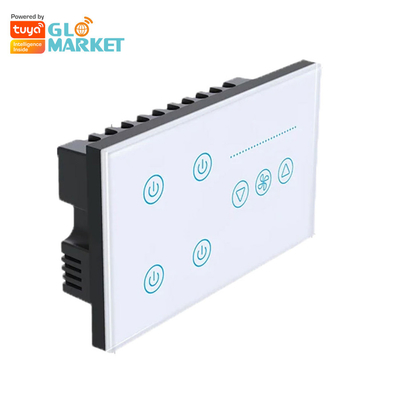 گلومارکت تویا Smart Wall Touch Switch پانل شیشه ای چراغ الکتریکی و فن سوئیچ Smart Life کنترل صوتی الکسا