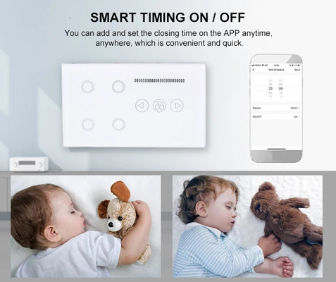 گلومارکت تویا Smart Wall Touch Switch پانل شیشه ای چراغ الکتریکی و فن سوئیچ Smart Life کنترل صوتی الکسا